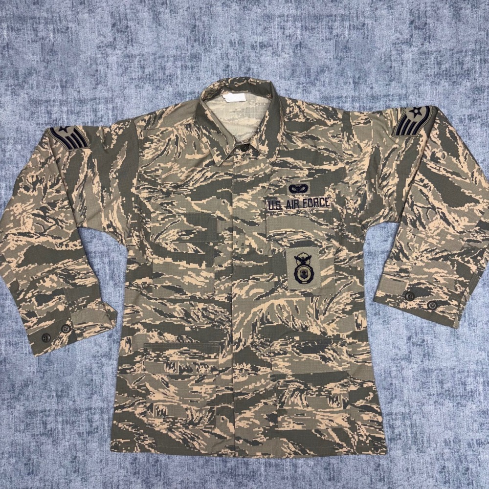 Propper US Air Force ABU Digital Tiger Stripe Camo Utility Coat Jacket 36R NEW
